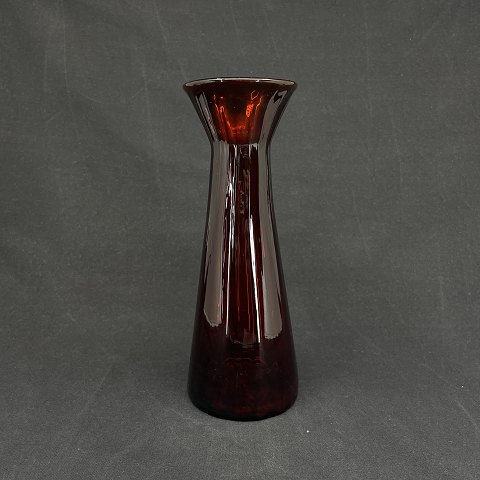 Rødt hyacintglas fra Fyens Glasværk