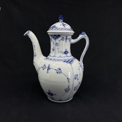 Blue Fluted Half Lace coffee pot, 1898-1923