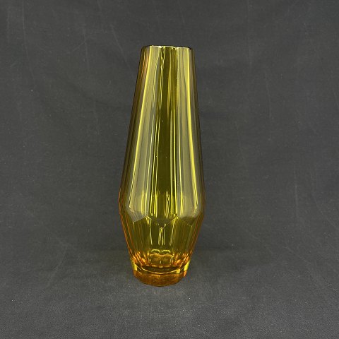 Facetsleben ravfarvet vase fra 1930'erne
