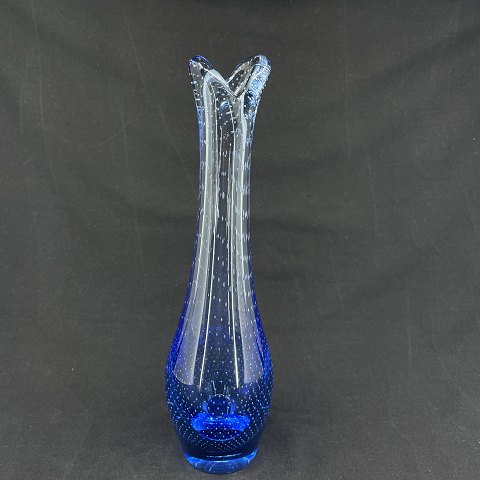 Marine blue orchid vase from Kastrup Glasværk