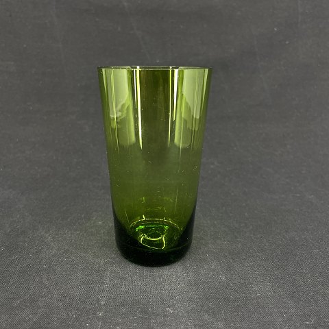 Mosgrønt sodavandsglas fra Holmegaard
