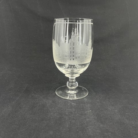 Beer glass decorated with Rosenborg