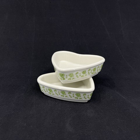 A pair of Arabia butter bowls - green
