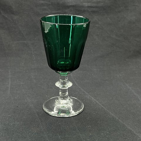 Petroleumsgrønt Christian d. 8 hvidvinsglas
