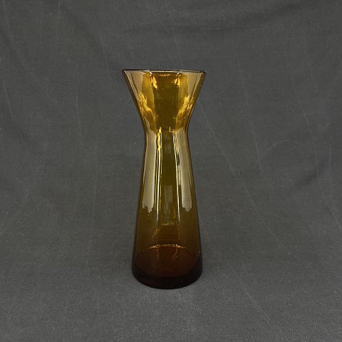 Amber hyacint vase with glass sickness