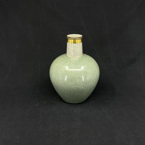 Grøn craquele vase fra Royal Copenhagen