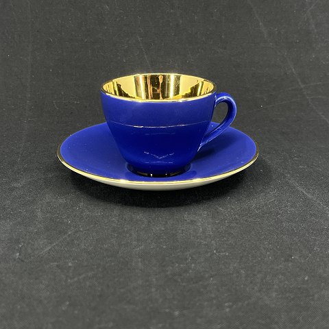 Dark blue Confetti with gold espresso cup
