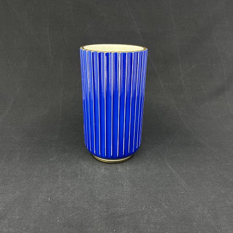 Blå Lyngby vase, 15 cm.