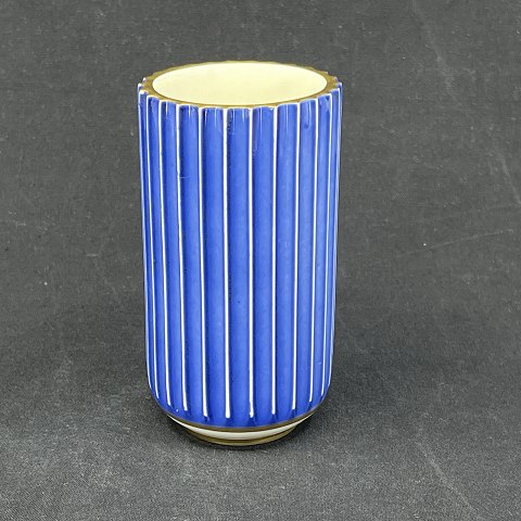 Blå Lyngby vase, 10 cm.