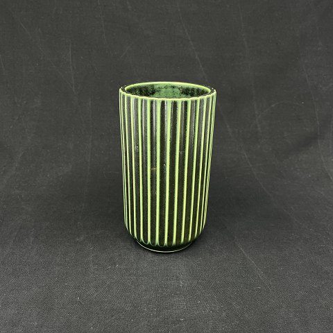 Grøn sort Lyngby vase, 15 cm.