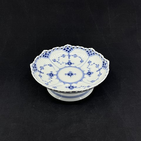 Blue Fluted Full Lace bowl on foot, 1898-1923
