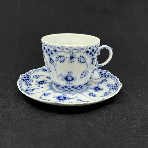 Blue Fluted Full Lace coffee cup, 1/1035.
